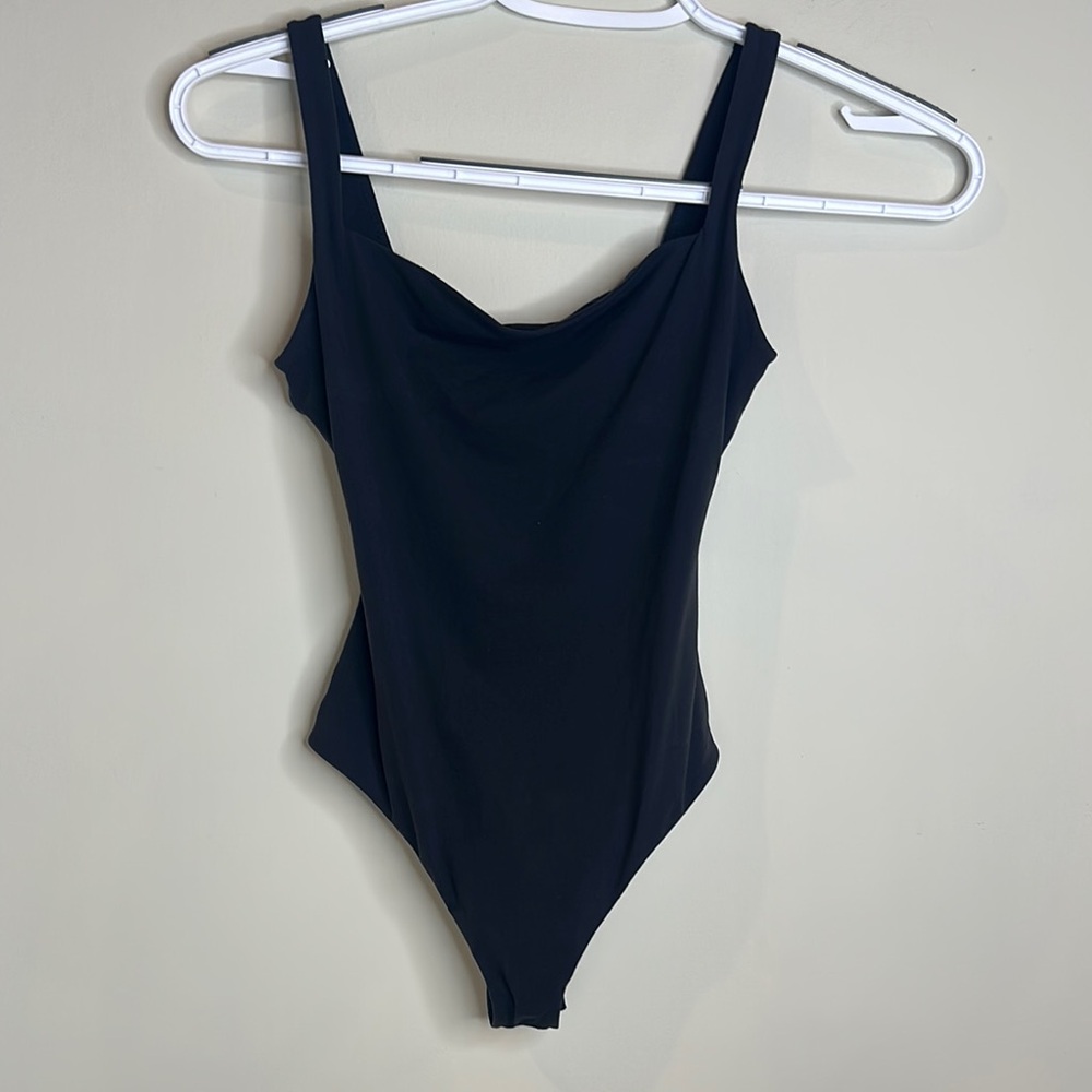 SKIMS Chic Black Bodysuit with Thong